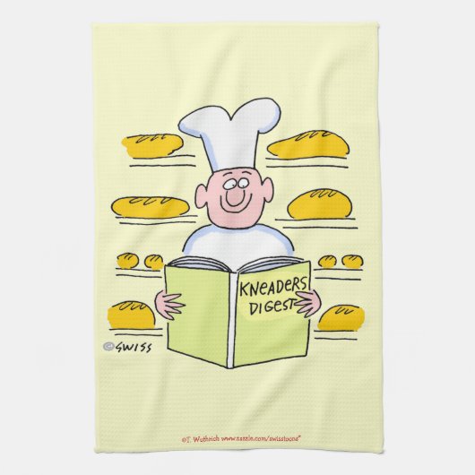 Funny Baker Liebe zum französischen Cartoon Art Handtuch (Vertikal)