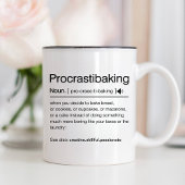 Funny Baker Procrastibaking Definition Patissier Zweifarbige Tasse