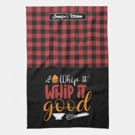 Funny Baker Pun Whip Es gutes Kariertes Muster Geschirrtuch