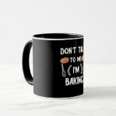 Funny Baker | Sprich nicht mit mir im Backen Tasse (Vorderseite Links)