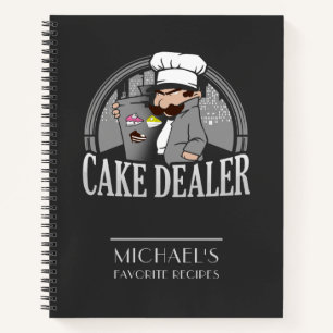 Funny Bakery Eigentümer Koch Personalisiert Rezept Notizblock