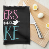 Funny Baking Baka Banca del Gottardo Schwarz-weiß  Geschirrtuch (Viertel Falte)