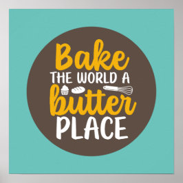 Funny Baking Bakery Typografy Retro Kitchen Décor Poster