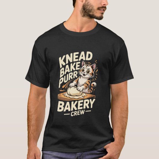 Funny Baking Crew Pastry Chef Cat Biscuits Bakery T-Shirt (Vorderseite)