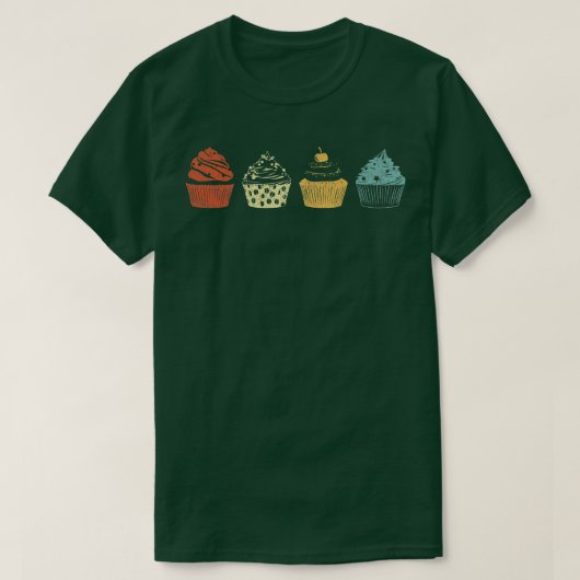 Funny Baking Cupcake Baker Cupcake Lover Retro T-Shirt (Design vorne)