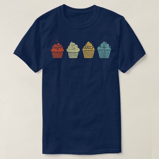 Funny Baking Cupcake Baker Cupcake Lover Retro T-Shirt (Design vorne)