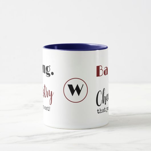 Funny Baking Es ist Chemistry Monogram Tasse (Zentrum)