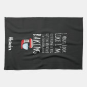 Funny Baking Gifts Baker Chef Humor Personalized Geschirrtuch (Horizontal)