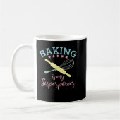 Funny Baking ist mein Superpower Baker Koch Gesche Kaffeetasse (Links)