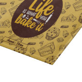 Funny Baking Life Zitat Kuchen Muffin Bäckerei Mus Schneidebrett (Ecke)
