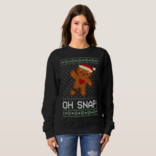 Funny Baking Oh Gingerbrot Snap Ugly Christmas Gi Sweatshirt (Vorne ganz)