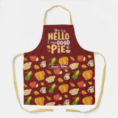 Funny Baking Pie Pun Erntedank Food Pattern Schürze (Vorderseite)