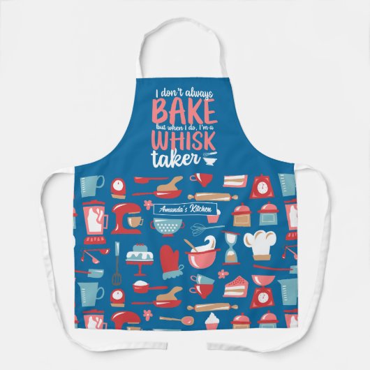 Funny Baking Pub Whisk Taker Niedlich Baker Muster Schürze (Vorderseite)
