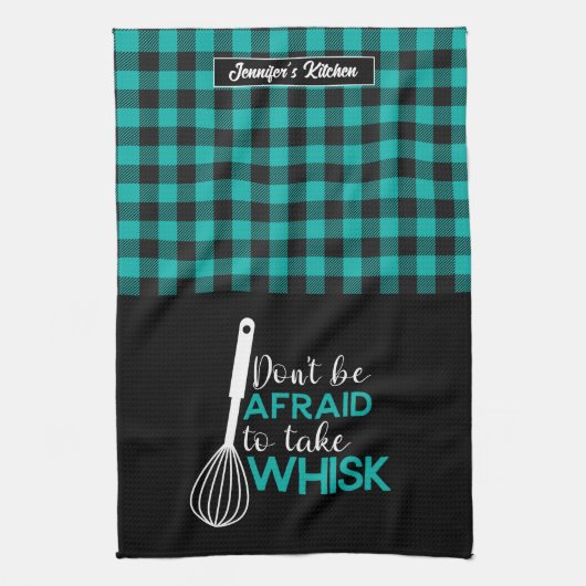 Funny Baking Pun Baker Whisky Kariertes Muster Geschirrtuch (Vertikal)
