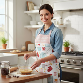 Funny Baking Sprichwort Moderne Küche Pink Schürze