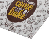 Funny Baking Vintag Cake Muffin Bäckerei Muster Schneidebrett (Ecke)