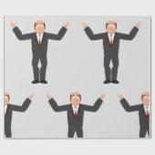 Funny Bald Businessman Shrugging Humore Geschenkpapier (Flach)