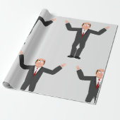 Funny Bald Businessman Shrugging Humore Geschenkpapier (Ungerollt)