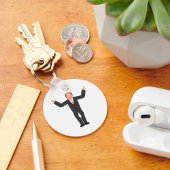 Funny Bald Businessman Shrugging Humore Schlüsselanhänger