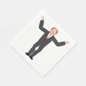 Funny Bald Businessman Shrugging Humore Serviette (Ecke)
