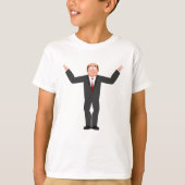Funny Bald Businessman Shrugging Humore T-Shirt (Vorderseite)