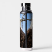 Funny Bald Eagle Face Wildlife Fotografy Trinkflasche (Links)