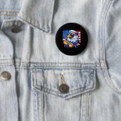 Funny Bald Eagle Hotdog Flag American Flag 4. Juli Button (Beispiel)