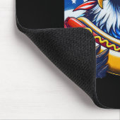 Funny Bald Eagle Hotdog Flag American Flag 4. Juli Mousepad (Ecke)