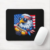 Funny Bald Eagle Hotdog Flag American Flag 4. Juli Mousepad (Mit Mouse)