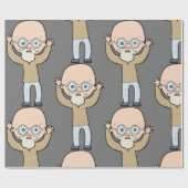 Funny Bald Man Geschenkpapier (Flach)