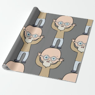 Funny Bald Man Geschenkpapier
