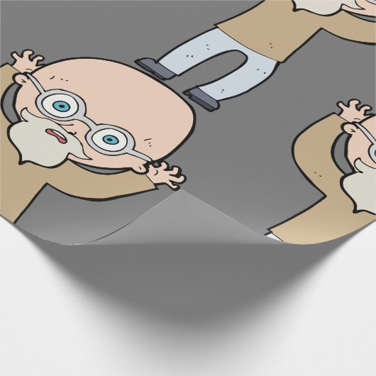 Funny Bald Man Geschenkpapier (Ecke)