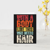 Funny Bald Man Gift Confident Body Sitivity Gym Hu Karte (Gelbe Blume)