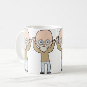 Funny Bald Man Kaffeetasse (Vorderseite Links)