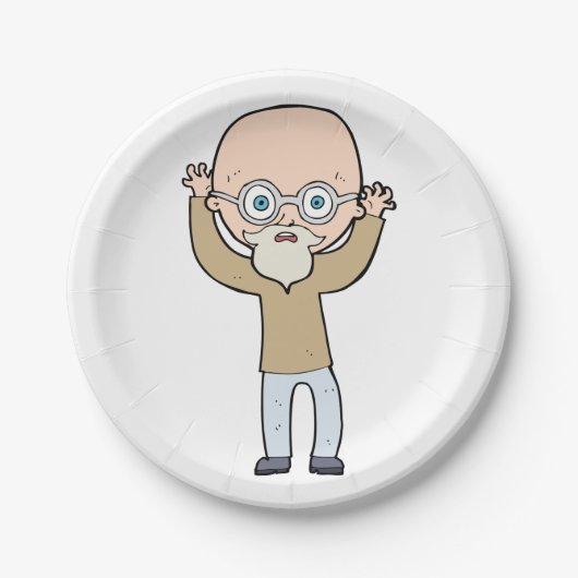 Funny Bald Man Pappteller (Vorderseite)