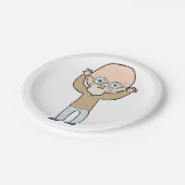 Funny Bald Man Pappteller (Schrägansicht)