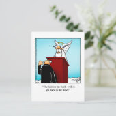 Funny Balding Spaß Postcard Postkarte (Stehend Vorderseite)