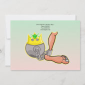 Funny Ball and Chain Bachelor Party Einladung (Rückseite)