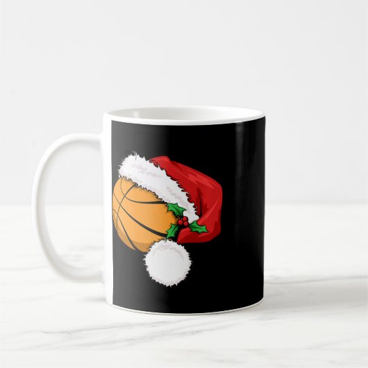 Funny Ball Basketball Weihnachtsmannmütze Frohe We Kaffeetasse (Links)