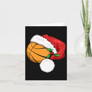 Funny Ball Basketball Weihnachtsmannmütze Frohe We Karte