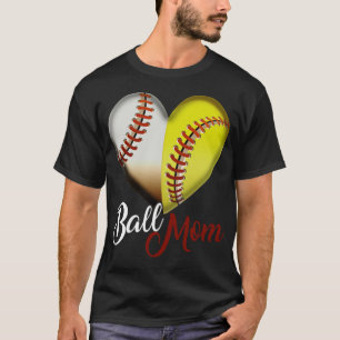 Funny Ball Mama Herzdesign Geschenk für usa babe T-Shirt