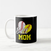 Funny Ball Mom Softball Baseball For Women Mothers Kaffeetasse (Links)