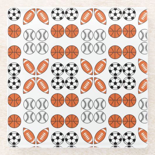 Funny Ball Pattern Glasuntersetzer (Vorderseite)