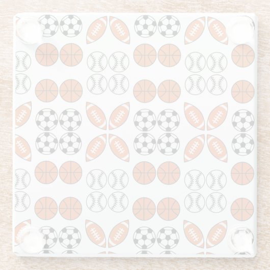 Funny Ball Pattern Glasuntersetzer (Rückseite)