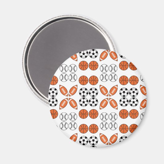 Funny Ball Pattern Magnet (Vorderseite/Rückseite)