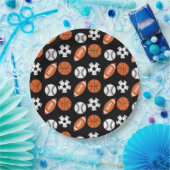 Funny Ball Pattern Pappteller (Party)