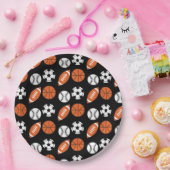 Funny Ball Pattern Pappteller (Party)
