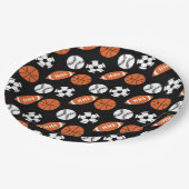 Funny Ball Pattern Pappteller (Schrägansicht)