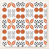 Funny Ball Pattern Rechteckiger Pappuntersetzer (Vorderseite)