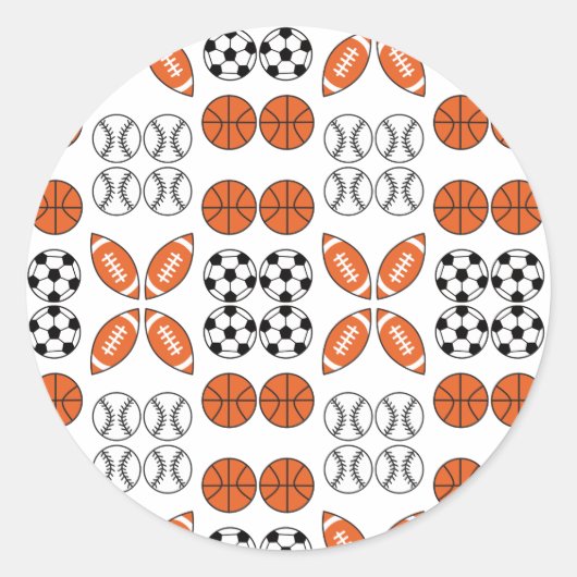 Funny Ball Pattern Runder Aufkleber (Vorderseite)